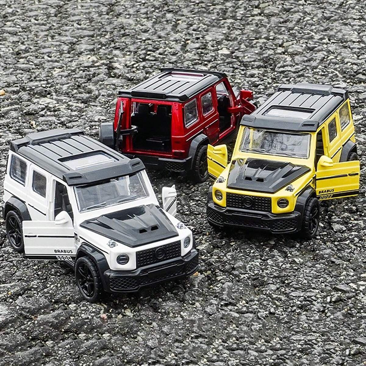 3Pc Diecast Mini Brabos Pullback Model Car 