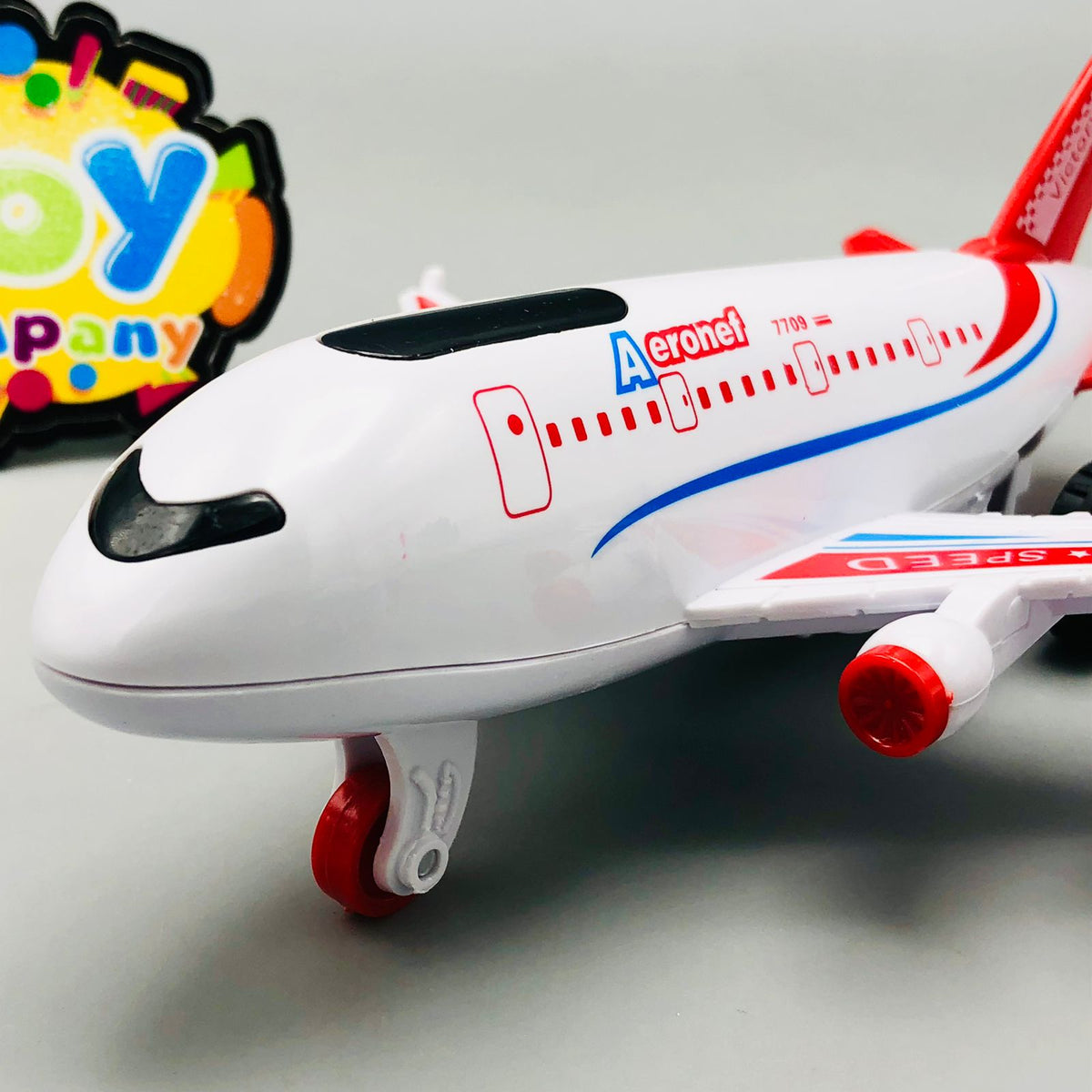 Friction Power Passenger Plane With Light & Sound - 1Pc