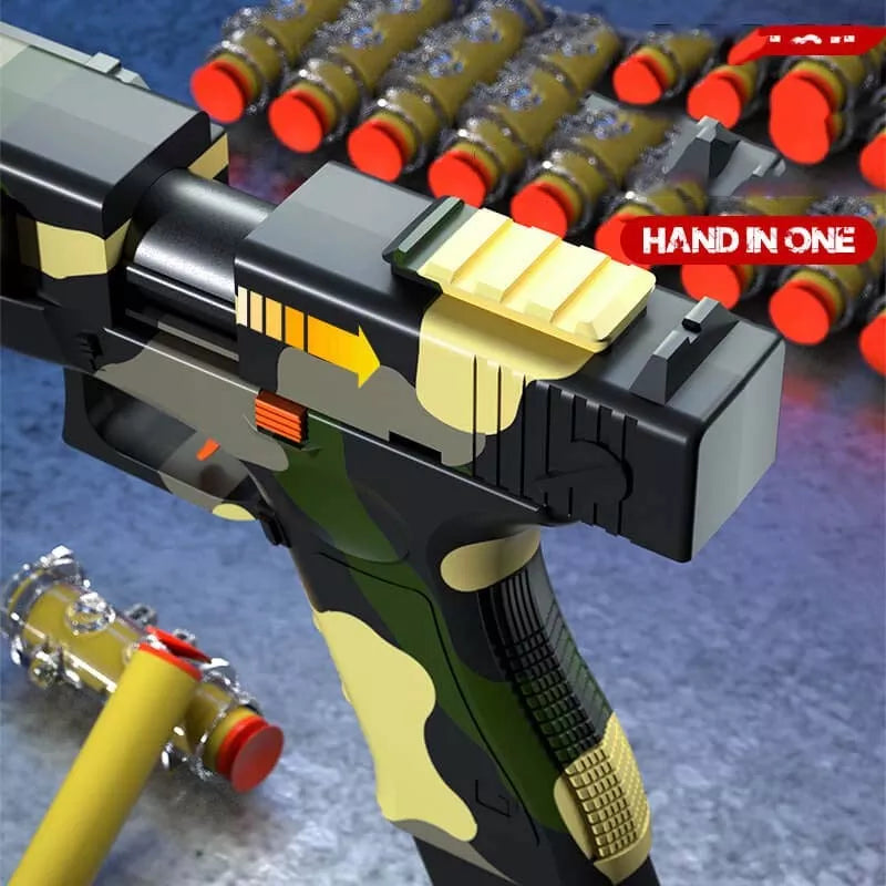 Manual Toy Gun Glock With 18Pcs Foam Darts Bullets