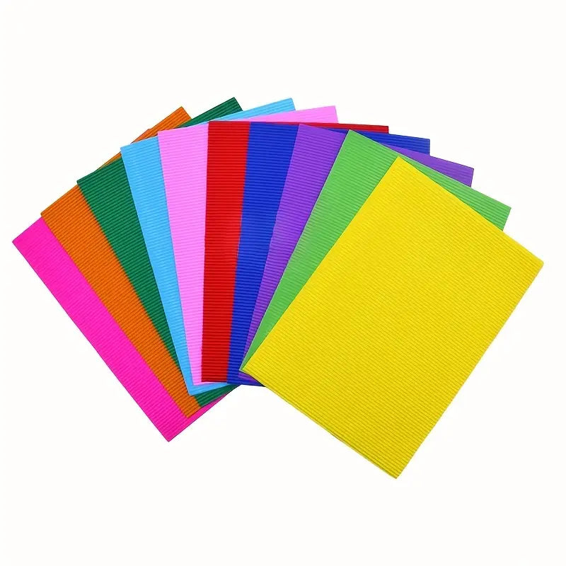 10Pcs DIY Corrugated Art & Craft Paper Sheet