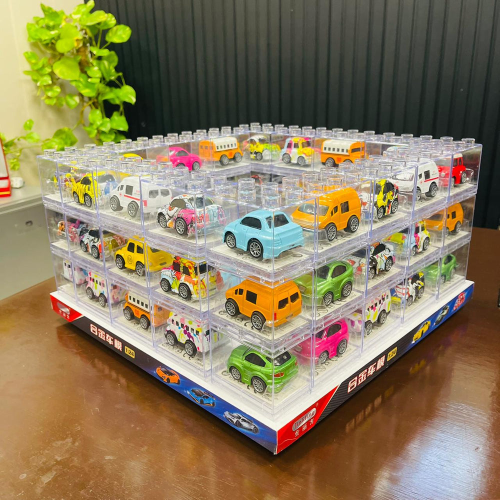 1Pc Diecast Car With Acrylic Display Box-Assortment