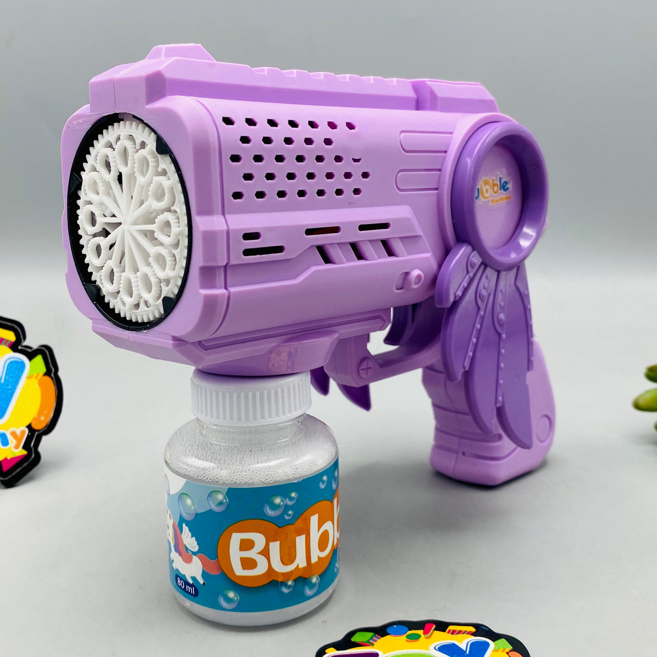 12 Holes Battery Operated Angel Colorful Bubble Gun