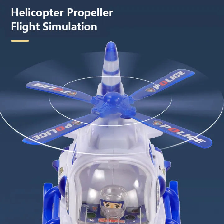 Electric Police Helicopter With Lights & Sound