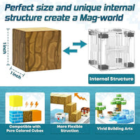 92Pcs 3D Magnetic Cube Construction World Blocks