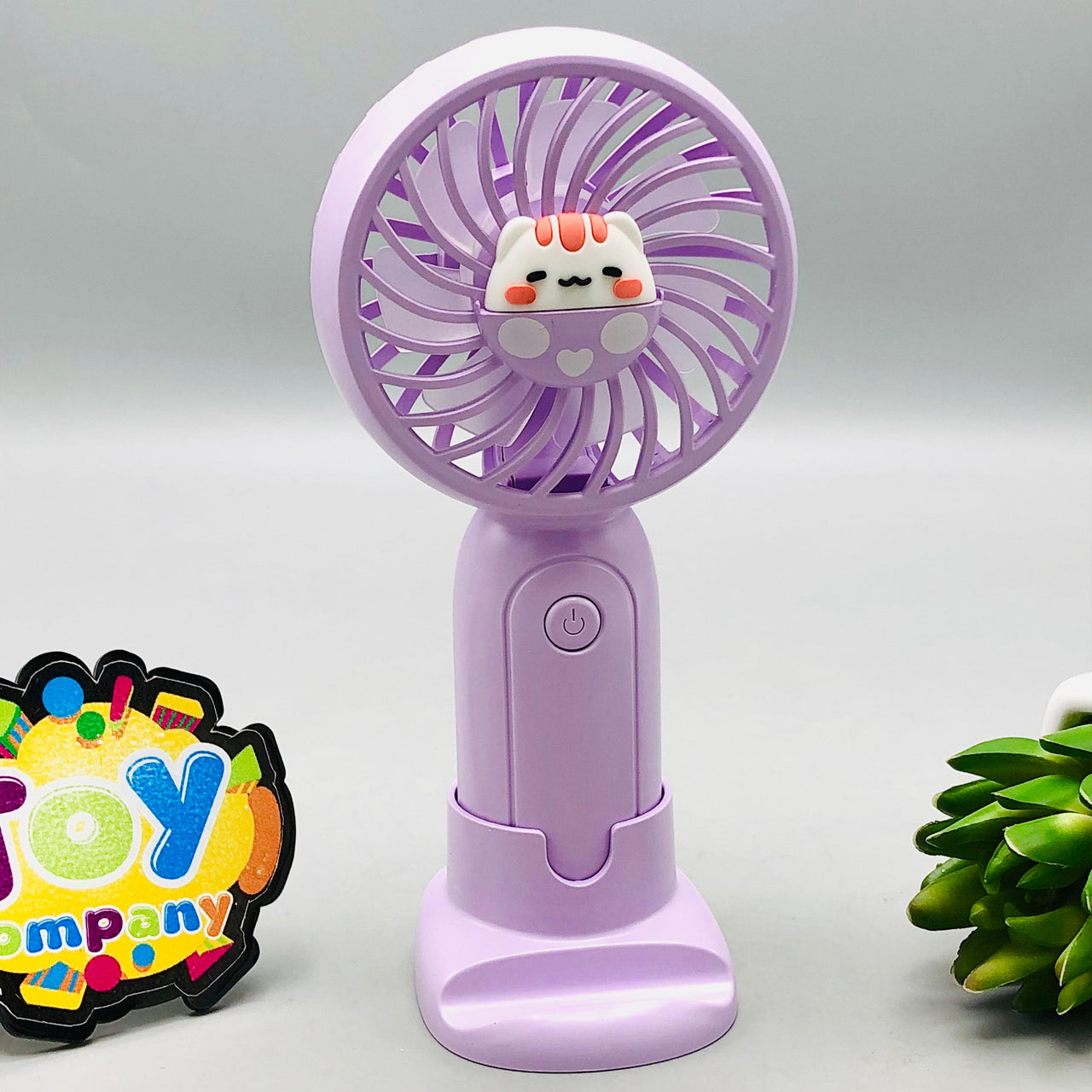 Rechargeable Cute Cartoon Themed Handheld & Desktop Fan