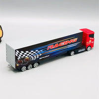 Diecast Fire Department Truck With Racing Cars