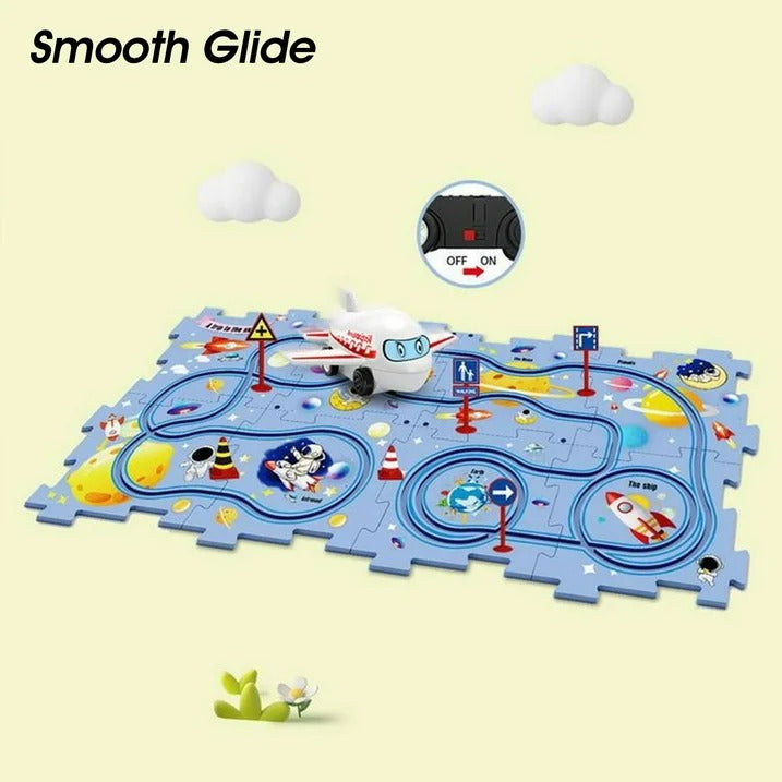 13Pcs DIY Track Electronic Car Puzzle Set