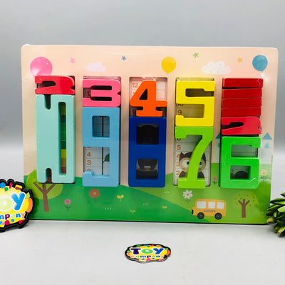 Wooden Montessori Number Blocks For Stacking & Balance