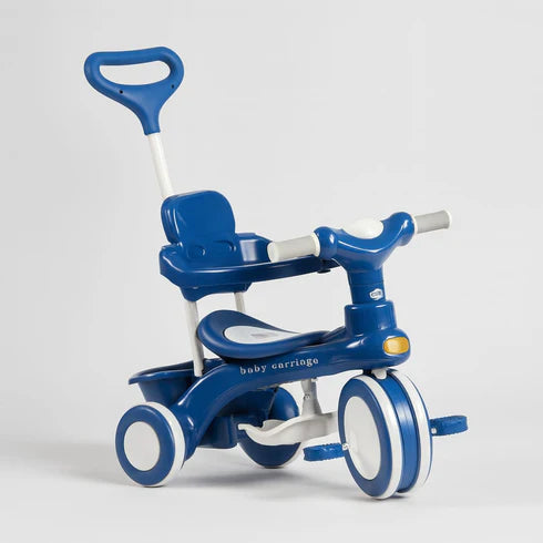 3in1 Kids Ride-on Stroller Tricycle Sunshade Design - Dark Blue