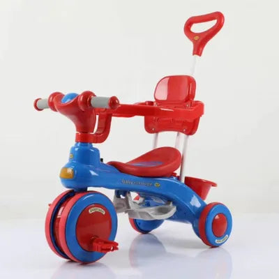 3in1 Kids Ride-on Stroller Tricycle Sunshade Design - Red