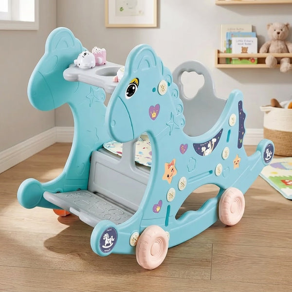 3in1 Multi-functional Baby Rocking Horse Chair - Green