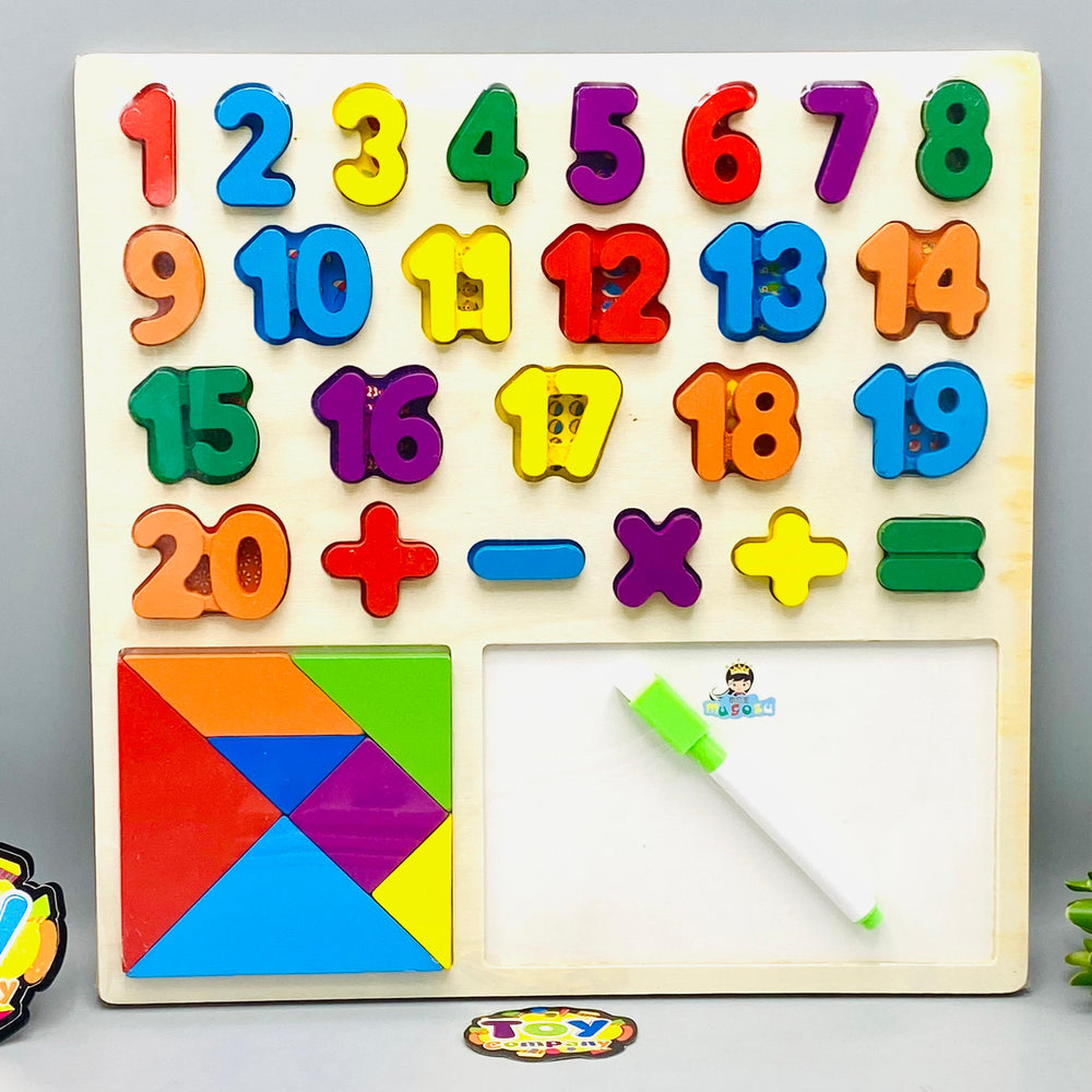 3in1 Wooden Numbers & White Board