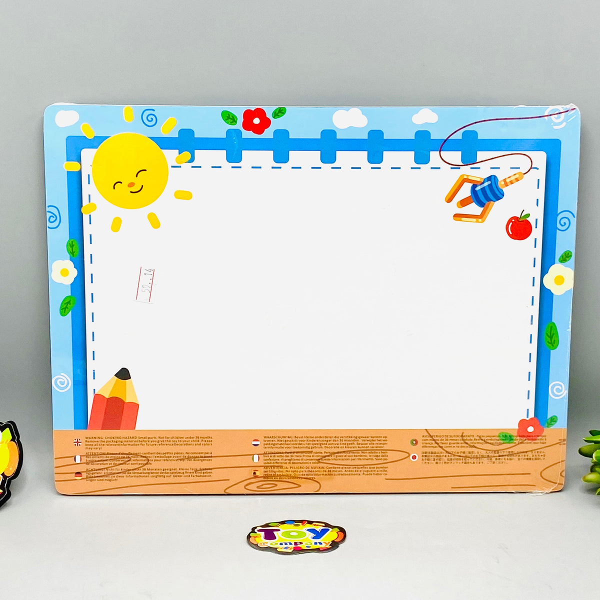 3in1 Wooden Transport Vehicles Fishing Game & White Board