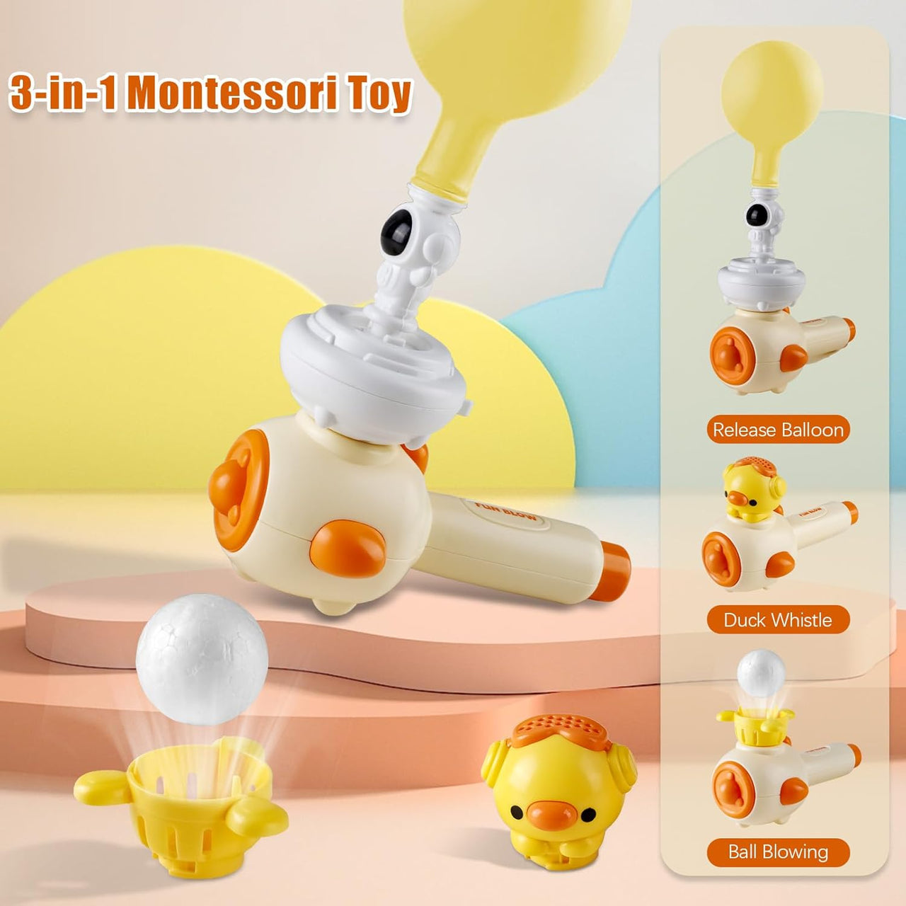 3in1 Kids Multi-functional Balloon Blowing Toy