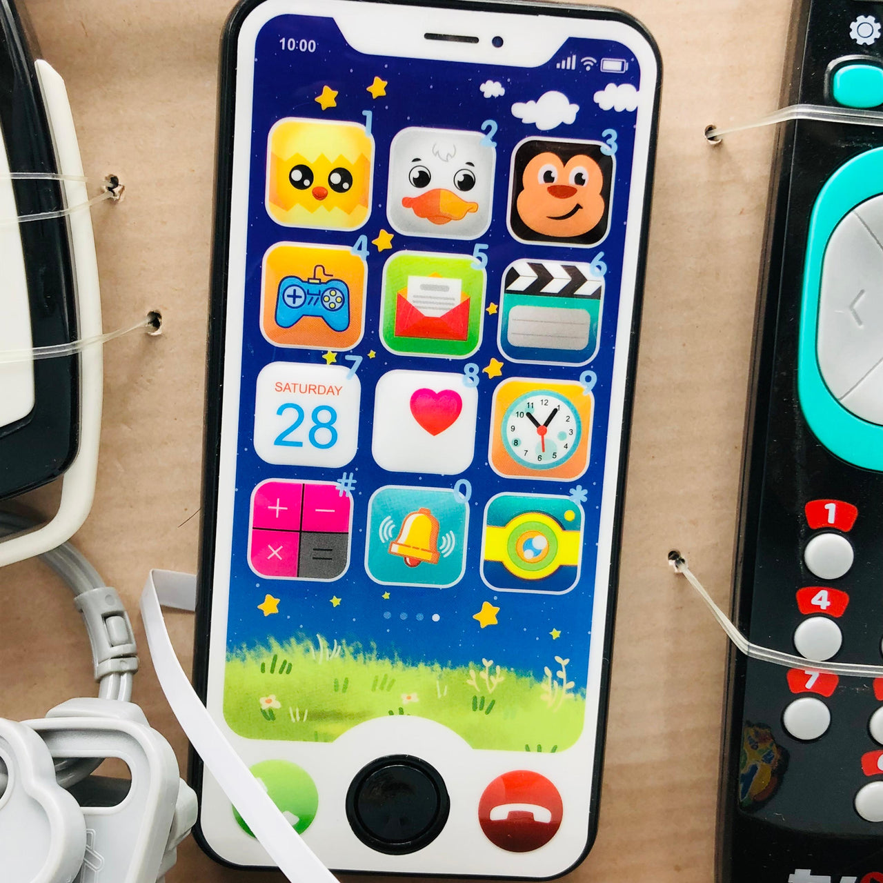 3Pcs Toddlers Musical Key Remote & Mobile Phone With Lights