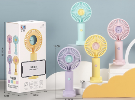 Portable Fan With Mobile Phone Bracket