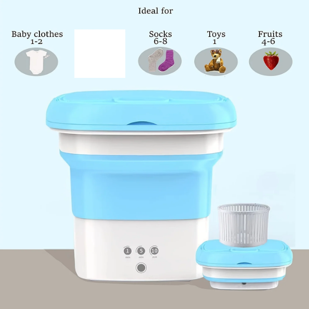 Portable Mini Washing Machine With Dryer Bucket