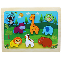 3D Colorful Animal Puzzle Board - Assortment