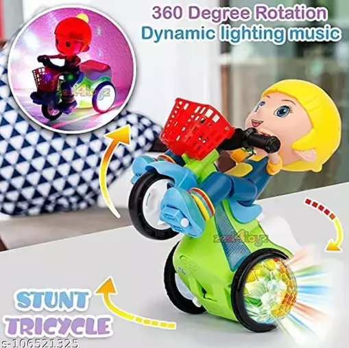 Girl Stunt Tricycle Model Toy Car