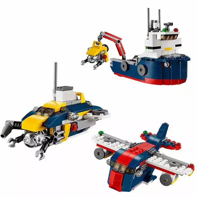 4in1 DIY Architect Ocean Explorer Bricks Set - 213+Pcs