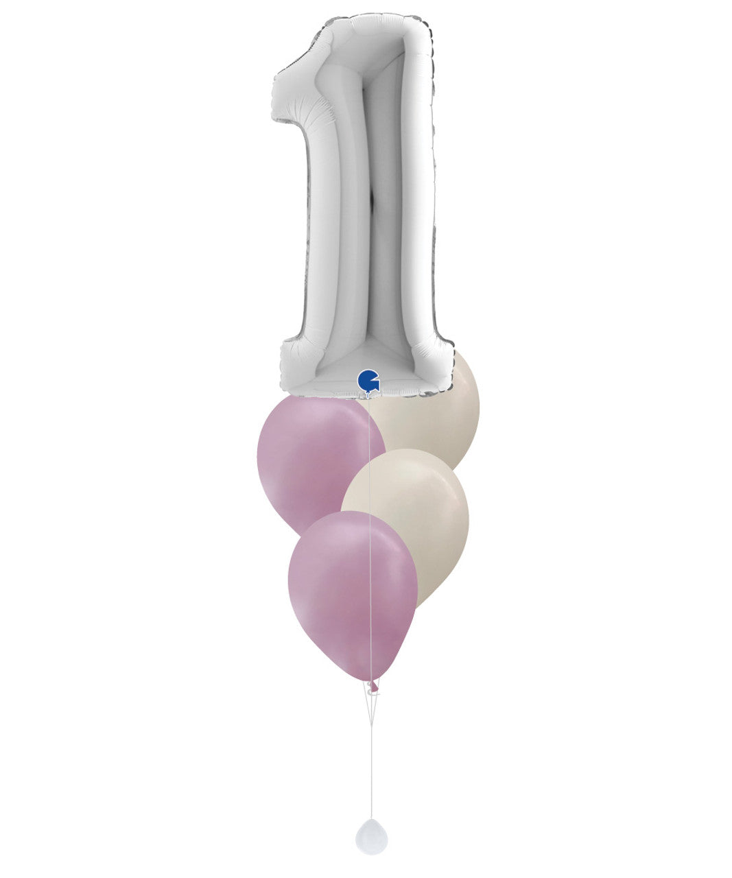 16" Silver Number 1 Foil Balloon - 10Pcs