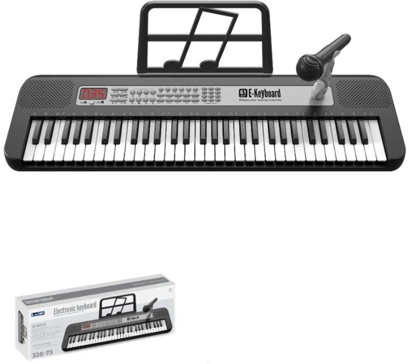 61 Keys Electronic Musical Keyboard Piano With Mic