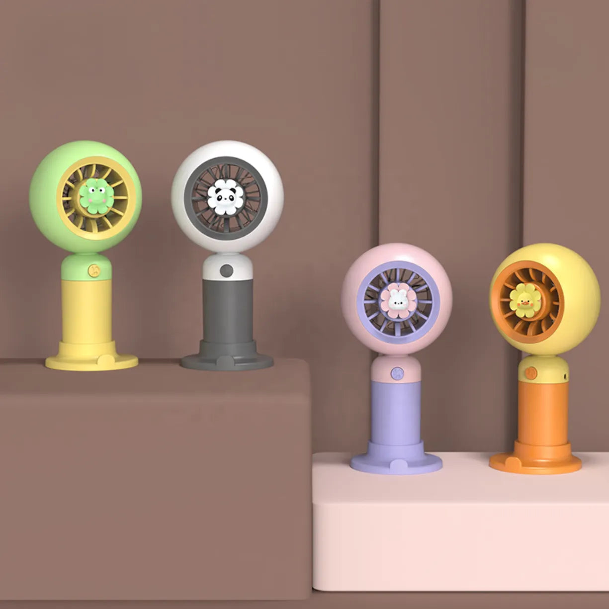 Rechargeable Cartoon Turbine Cooling Fan - Assortment