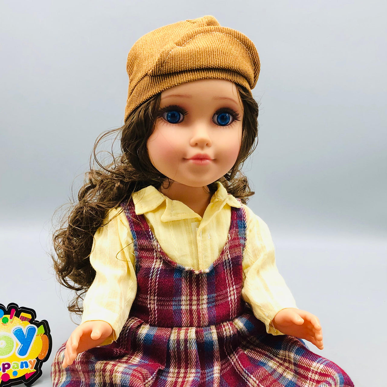18* Inches Premium Movable Joints Plaid Charm Doll