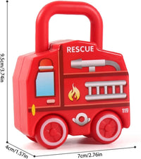 6Pcs Montessori Unlock Cars Push Toy With Keys