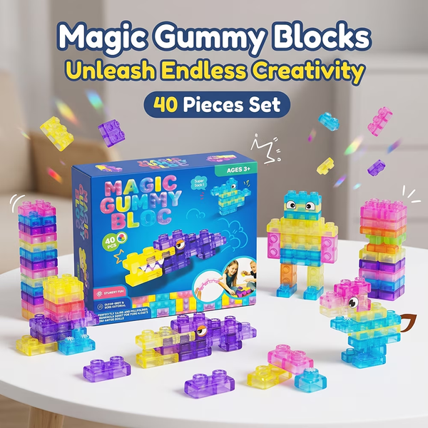 40Pcs Mini Magic Gummy Building Blocks