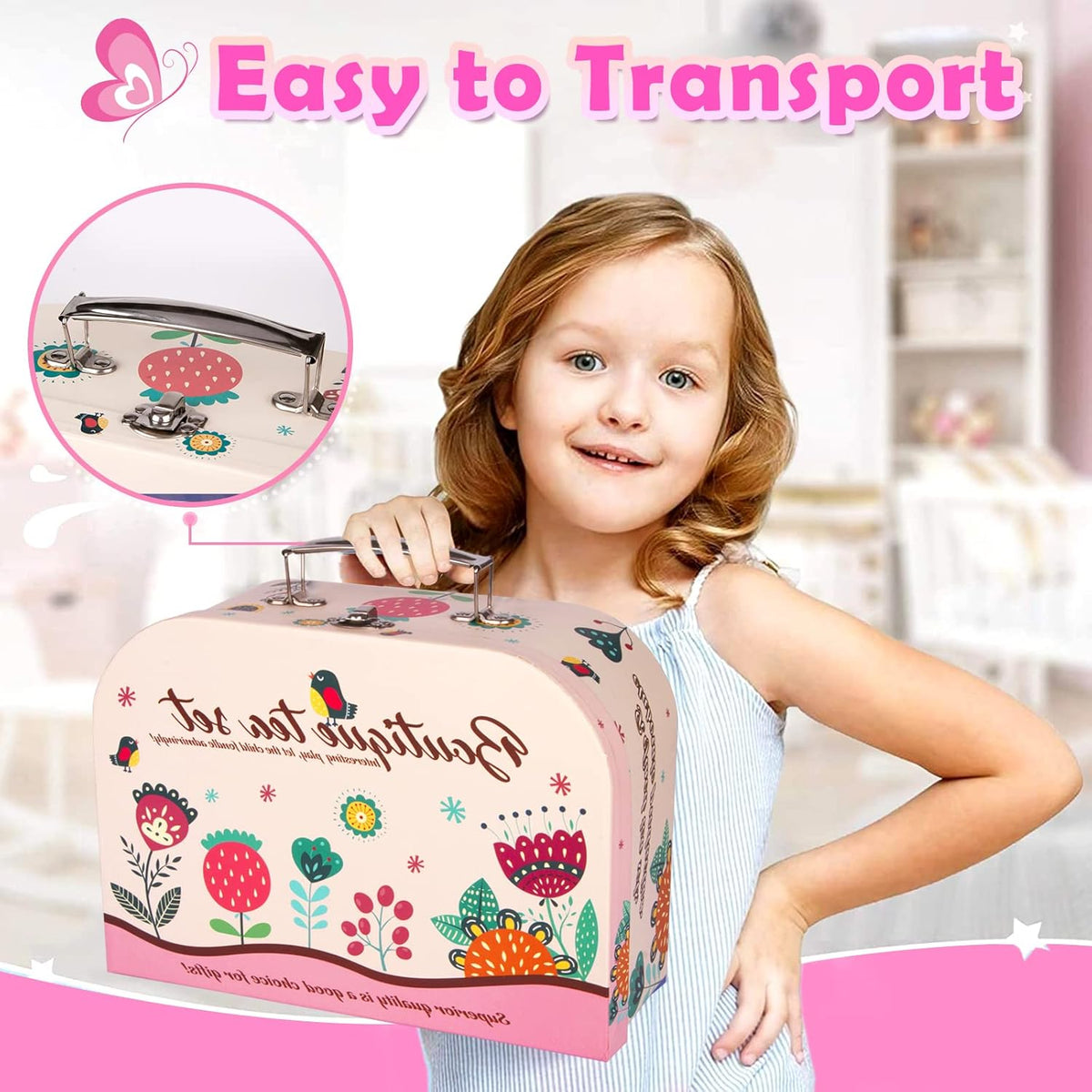40Pcs Premium Dessert & Metal Tea Set With Briefcase