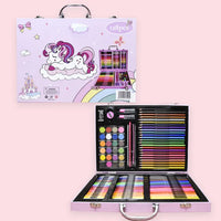 128Pcs Premium Unicorn Kids Painting Kit Briefcase