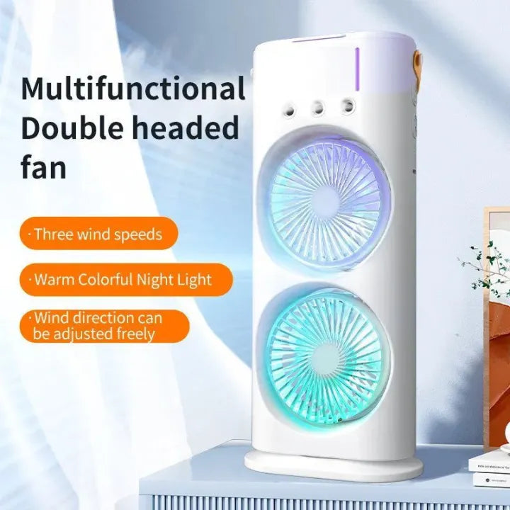 Rechargeable RC Dual Spray Fan With Lights