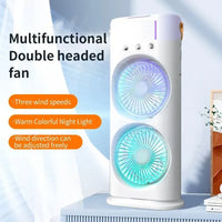 Rechargeable RC Dual Spray Fan With Lights