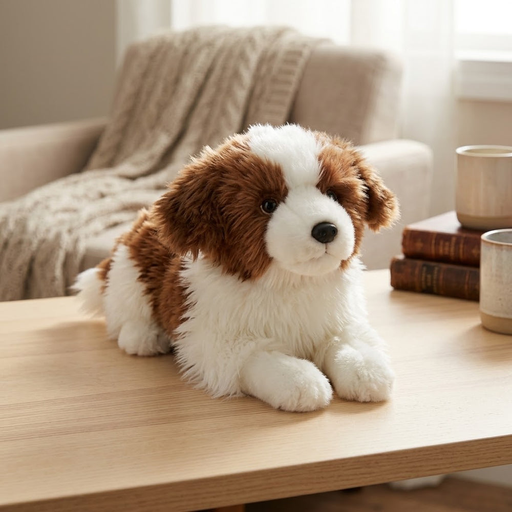 40cm Premium Saint Bernard Plush Dog Toy