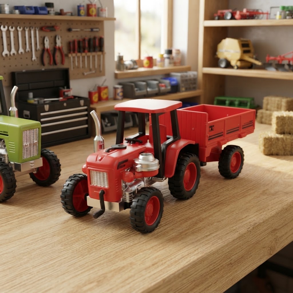 1:18 ABS Farmer Tractor With Smoke - 1Pc