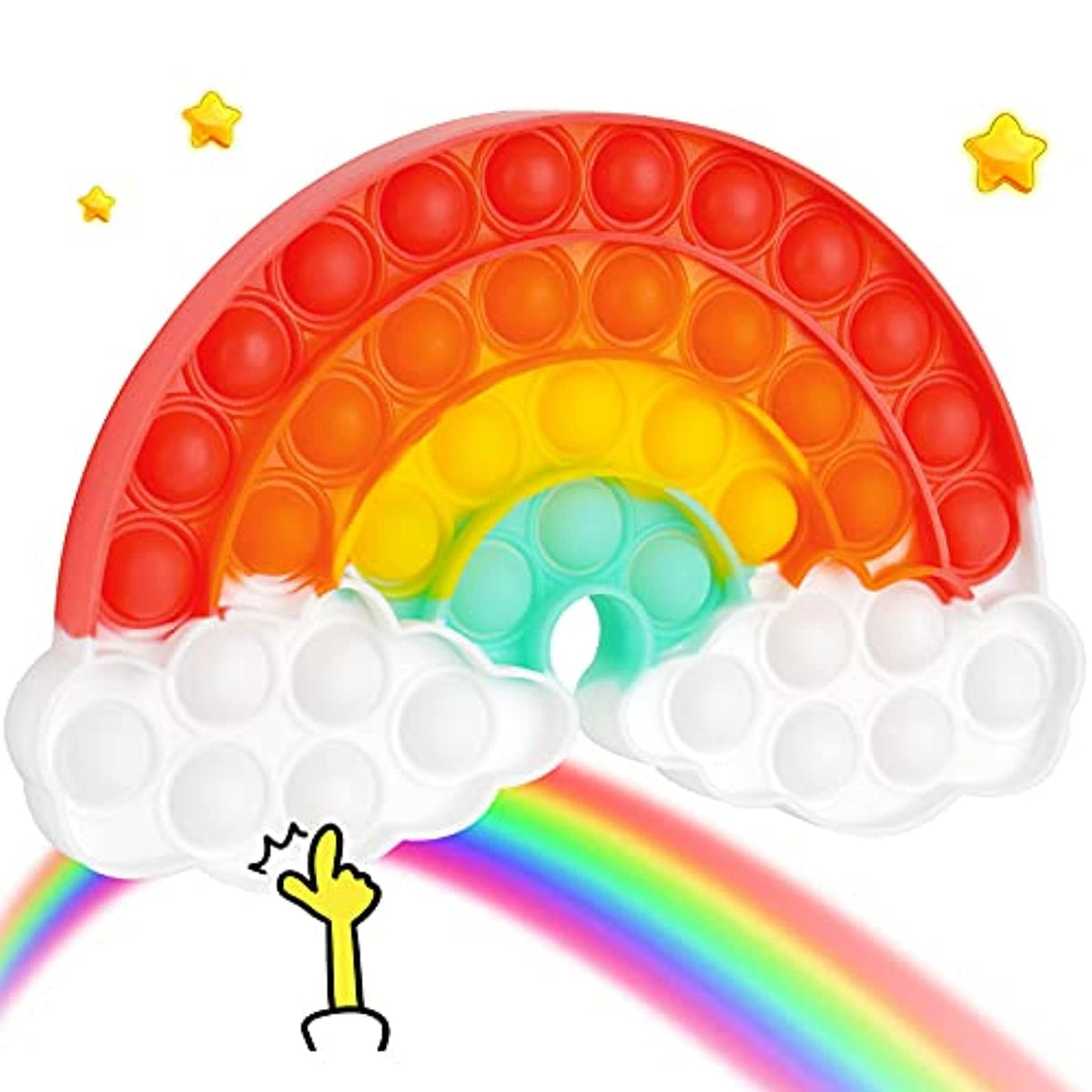 Push Pop It Bubble Fidget - Rainbow Cloud
