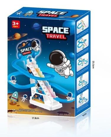 Electric Astronaut Slide Racing Track Set With Lights & Music