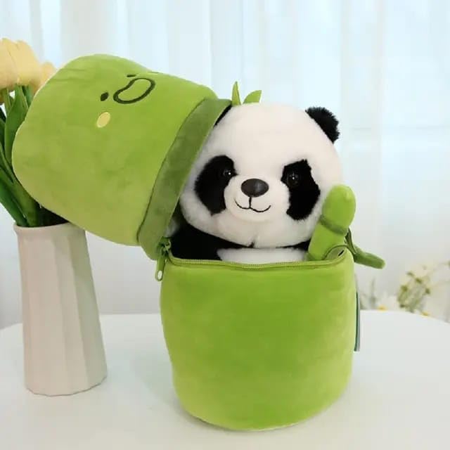 8* Inches Cute Stuff Bamboo Panda Pillow