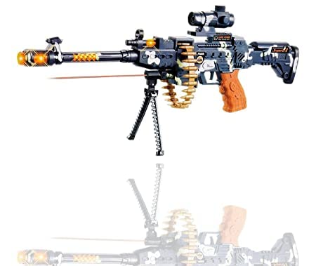 Superior Light-up Military Mission Moving Bullets Gun