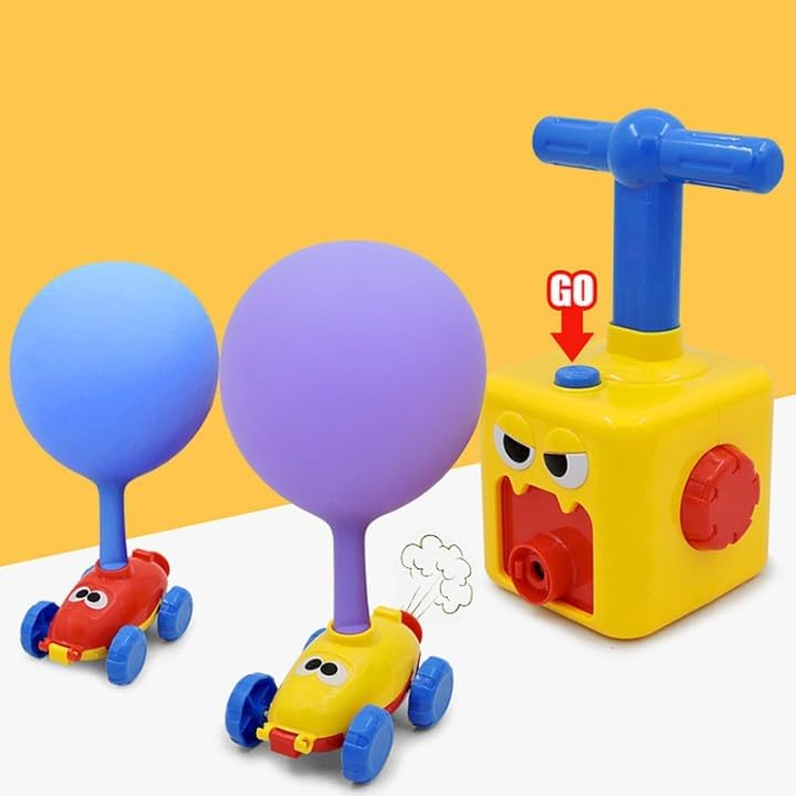 Mini Air Powered Cartoon Balloon Car Toy