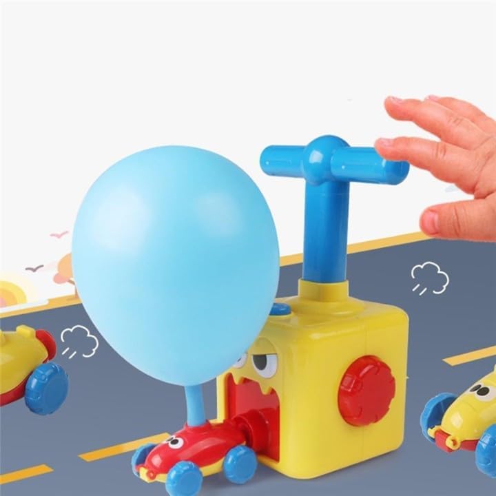 Mini Air Powered Cartoon Balloon Car Toy
