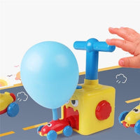 Mini Air Powered Cartoon Balloon Car Toy