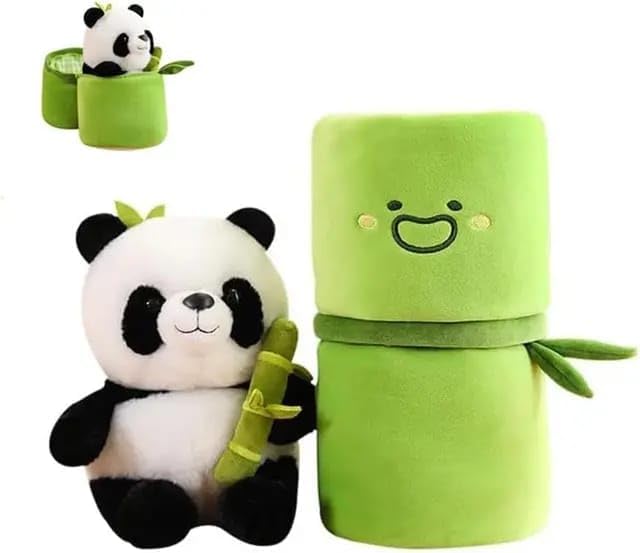8* Inches Cute Stuff Bamboo Panda Pillow