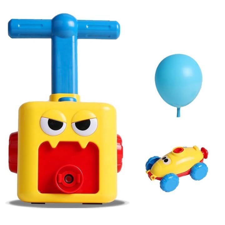 Mini Air Powered Cartoon Balloon Car Toy