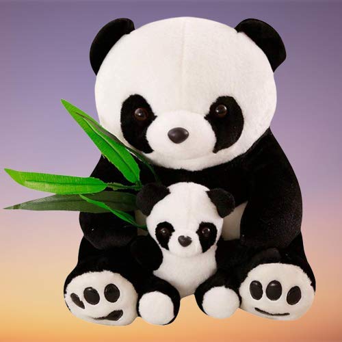 10* Inches Premium Panda With Baby Stuff Toy