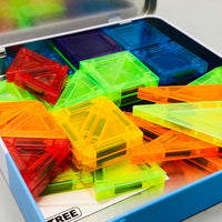 42Pcs Kids Magnetic Tiles Building Set With Storage Box