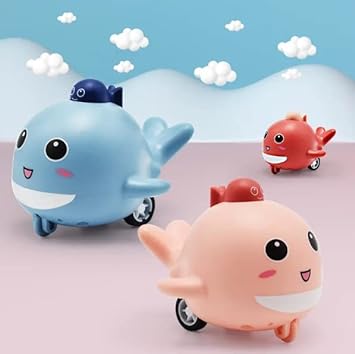 Inertial Press & Go Mini Whale Toy - 1Pc