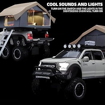 1:24 Diecast Ford Raptor F150 Camping Truck