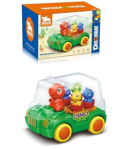 Electric Universal Dinosaur Gear Bus With Light & Music